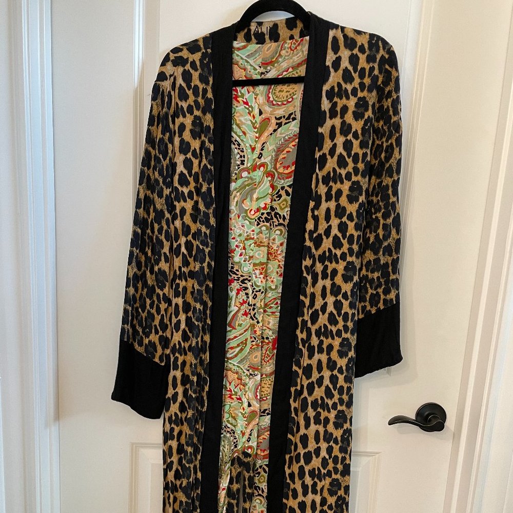 Reversible Leopard Kimono